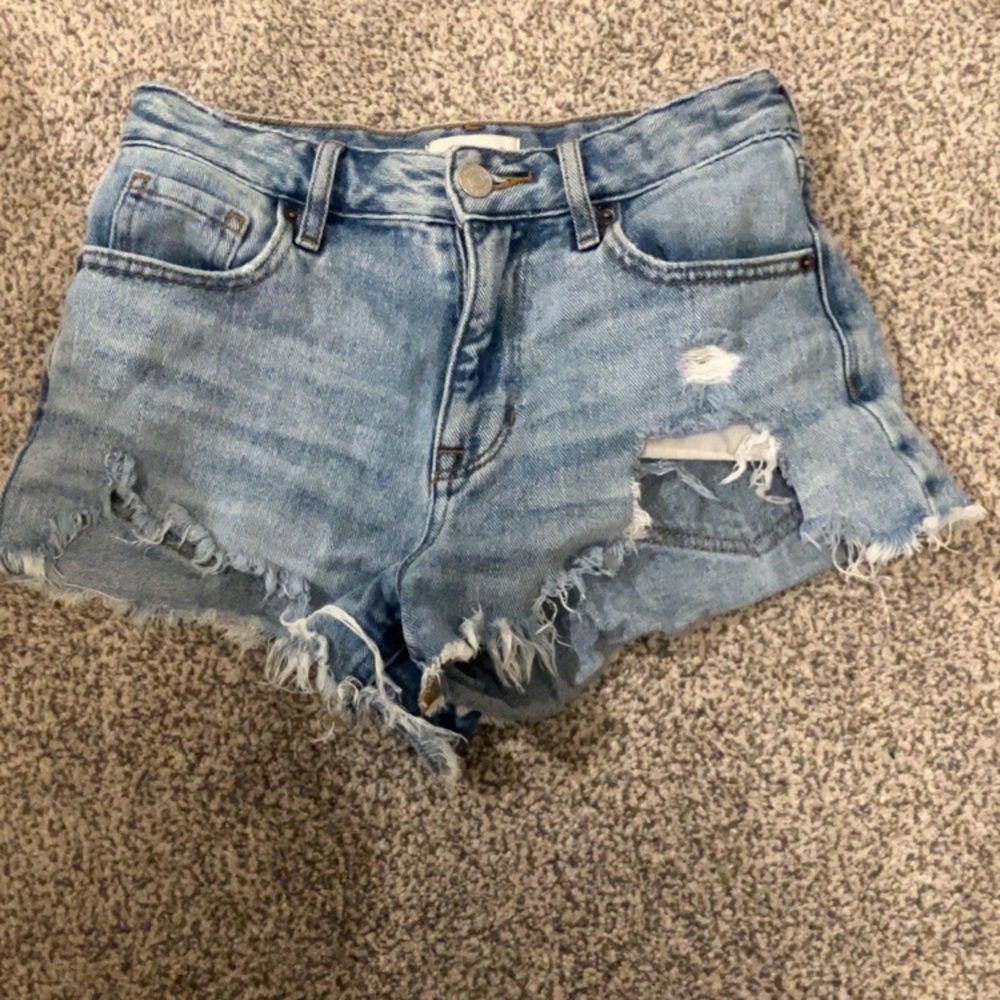 PacSun Blue Distressed Jean Shorts